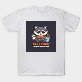 Babby Raccoon Fast Food T-Shirt